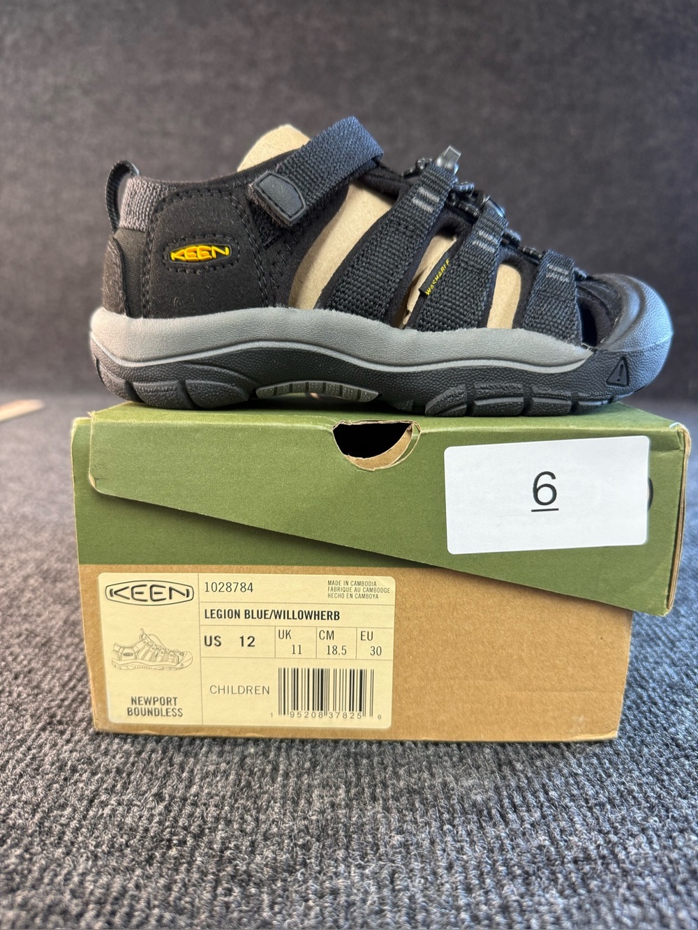 Keen Kids Legion Sandal in Black and Willow Herb